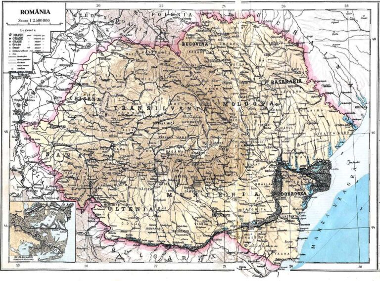 Mapa Wielkiej Rumunii